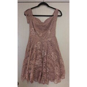 Windsor Pink Lace Dress - Large